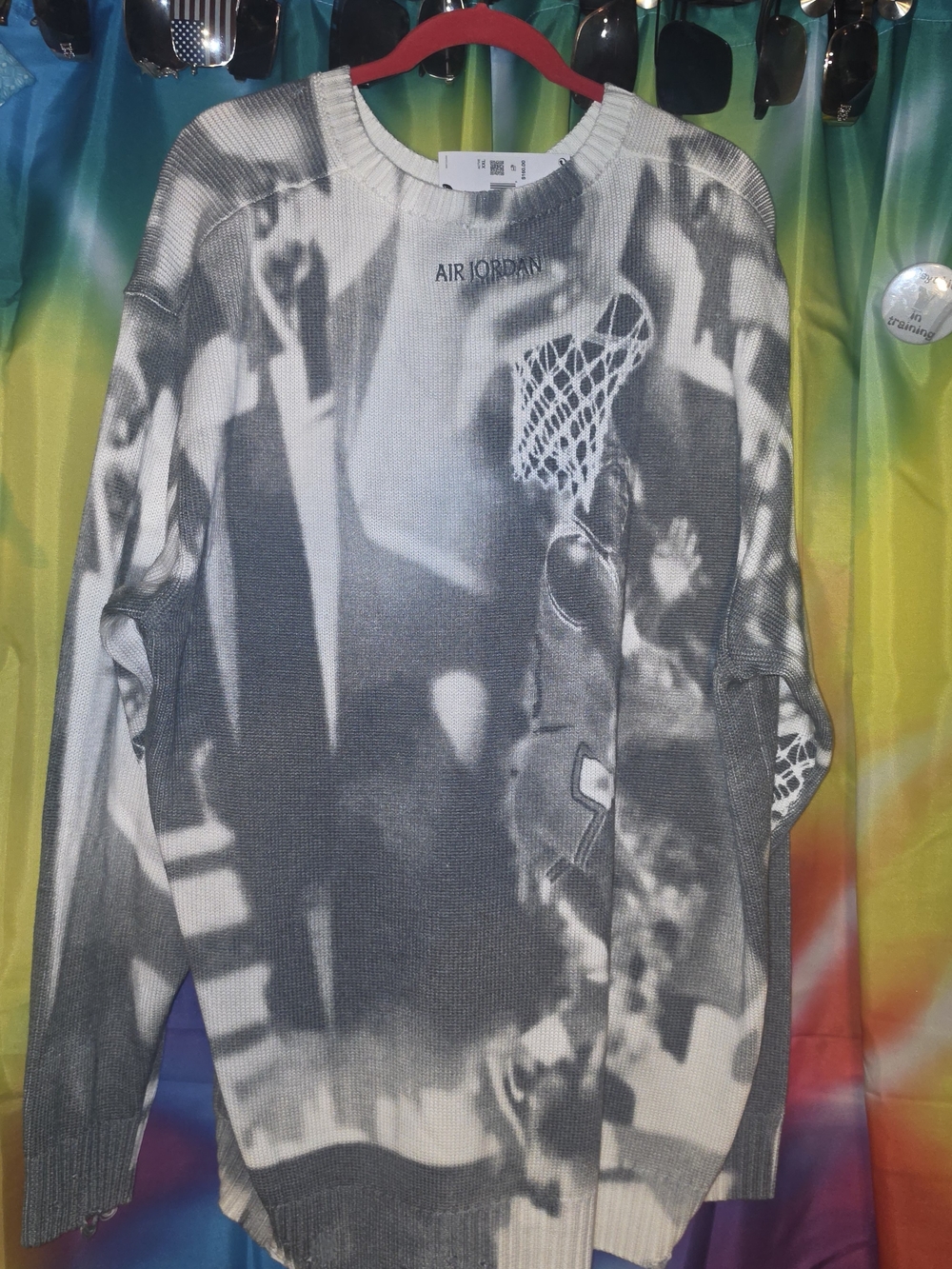 *New* Air Jordan Gray and White Tie-Dye Crewneck Sweater - Men (Open To Offers) - Picture 4 of 5